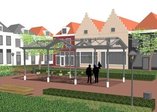 IJzeren constructie Nieuwe Markt Zwolle