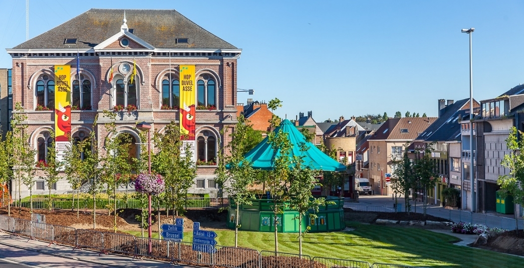 Gemeenteplein Asse: van parking tot pop-up park