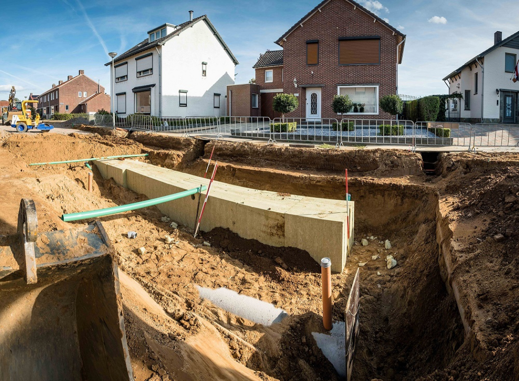 Eerste waterbergingssysteem ingezet als hemelwaterriool