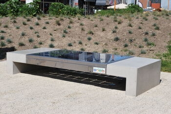 Solar Bench werkt op zonne-energie