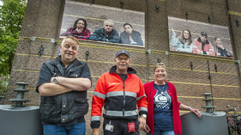 Muurkunstwerk tegen afvaloverlast Marnixplein