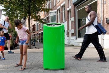 Groene prullenbakken verzamelen meer afval dan grijze