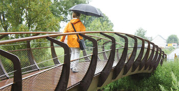 Markante CorTen Brug in Vieux-Condé