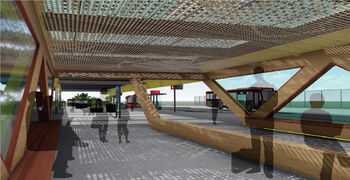 Busstation in Almere krijgt overkapping van circulaire materialen