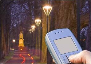 Straatverlichting inschakelen met mobieltje 