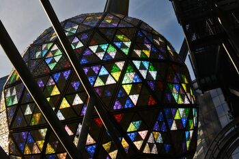 Hue-lampen voor New Year's Eve Ball op Times Square