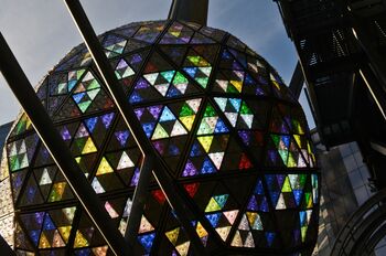 Hue-lampen voor New Year's Eve Ball op Times Square