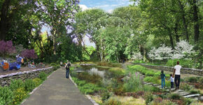 Verlaten New Yorkse spoorlijn wordt groen en hip park