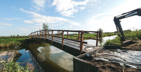 Bouw voetgangersbrug Libellebos voltooid