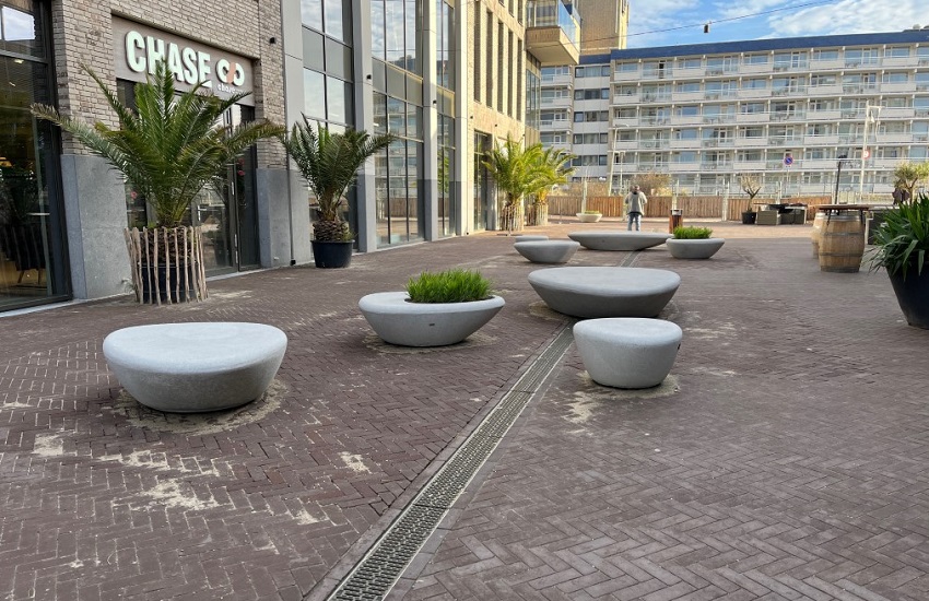 Zitelementen Megacell Supercell beton Kijkduin Tjinco